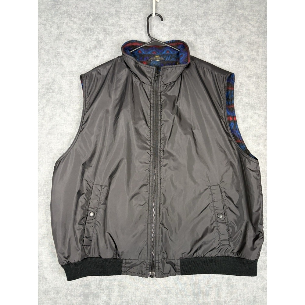 Vintage Eagles Ridge Sport Vest XL Made Russia Fleece Lined Nylon 90s Aztec